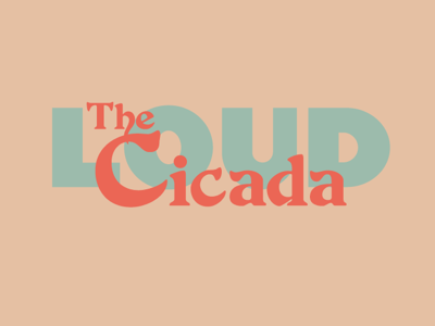 The Loud Cicada Logotype logo logotype wordmark