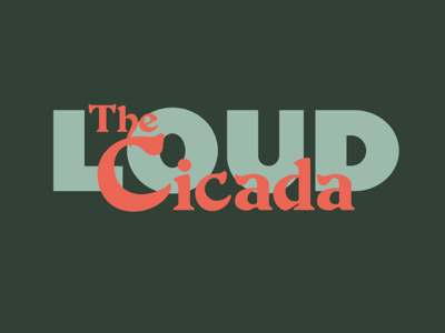 The Loud Cicada Logotype logo logotype wordmark