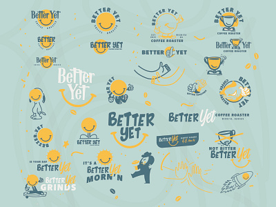 BETTER YET COFFEE CONCEPT WORK branding design graphics icon illustration logo logotype vector wordmark