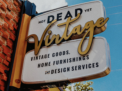 Not Dead Yet Vintage Signage