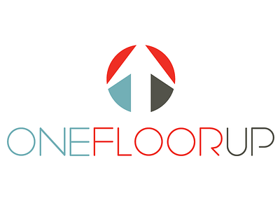 One Floor Up Logo Lockup design logo