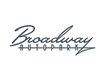 Broadway Autopark Wordmark design logo