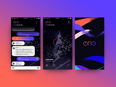 App Design for One 103.7 Radio Station app branding design mobile music radio