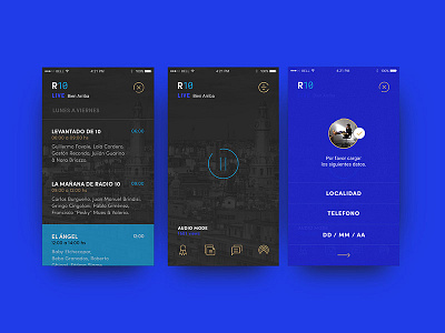 App Design for R10 Radio Station app design mobile music radio