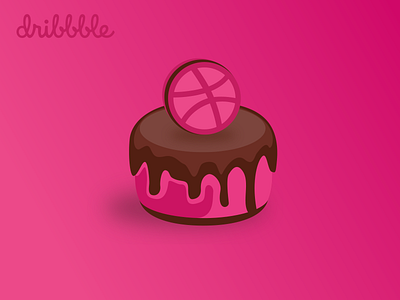Dribbble Cake cake chocolate delicious hello oreo pink