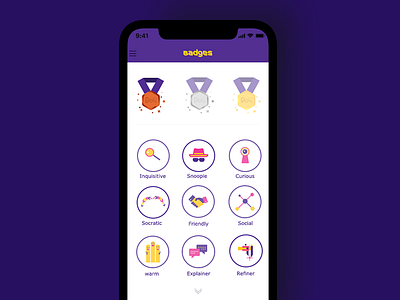 Badges app badge flat game icon mobile modern ui
