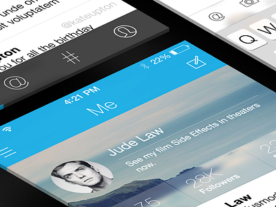 Twitter iOS7 Concept - All Screens blur flat glass ios7 twitter