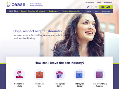 Cease cause charity purple website women