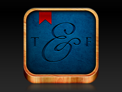 T & F icon iphone texture wood