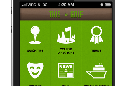 Golf App WIP app golf iphon ui