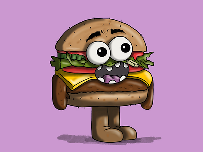 Borgur boy animation art artwork burger cartoon character character design design drawing food foodie illustration motion graphics procreate simple sketch snacks