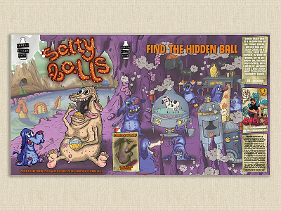 Salty Balls Box adult aliens artist cartoon cartoon network dog dribbble illustrator john k mechanism nickelodeon procreate