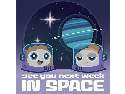 See You Next Week in Space branding design graphic design illustration logo typography