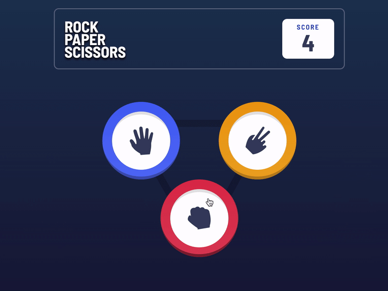 Rock Paper Scissors game animation game paper rock scissors ui web
