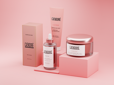 Cosmetic Skincare Package 3d branding design graphic design product design typography