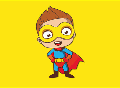 Cute little batman dressed super hero cartoon vector 2d adobe illustrator cartton cute boy logo graphic design illustration logo logo design logo design type mascot logo superhero logo vector