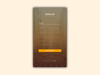 Sign up (Daily UI #001)