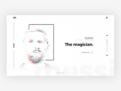 Messi design messi minimal photoshop ui uiux user experience user interface ux visual design web web design