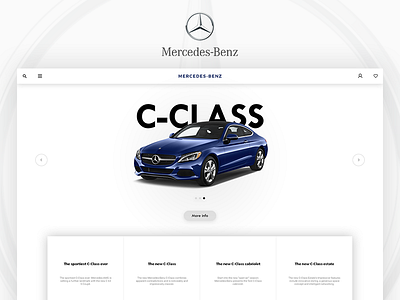 Mercedes-Benz C-Class design mercedes minimal photoshop ui uiux user experience user interface ux visual design web web design