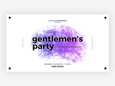 Gentlemen's Party design minimal party photoshop ui uiux user experience user interface ux visual design web web design