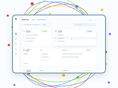 Personal Planner adobe xd adobexd design minimal minimalist ui ui design user experience user interface user interface design visual design web web design