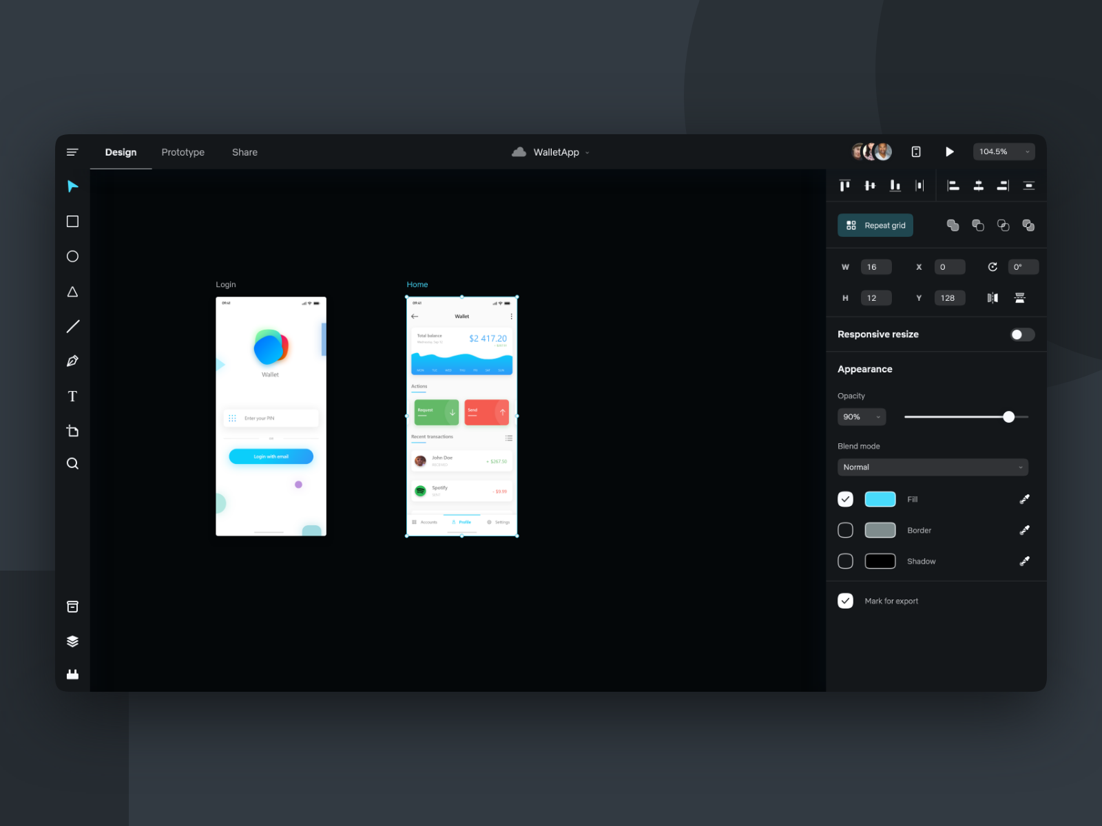 Adobe XD Dark by Amar Cahtarevic on Dribbble