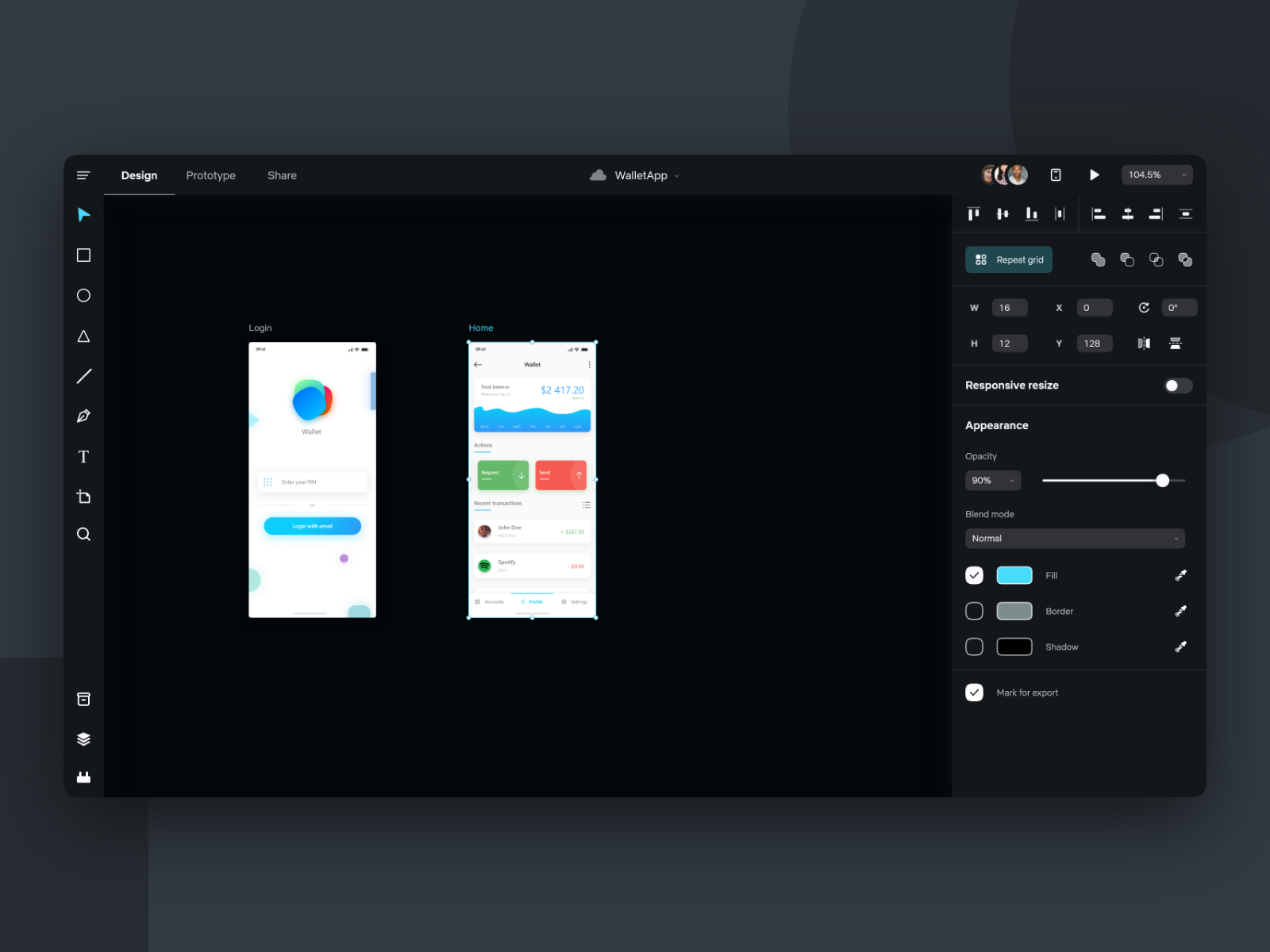 Adobe XD Dark Mode Concept by Amar Cahtarevic on Dribbble