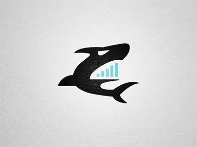 Signal Shark design logo mobile shark signal