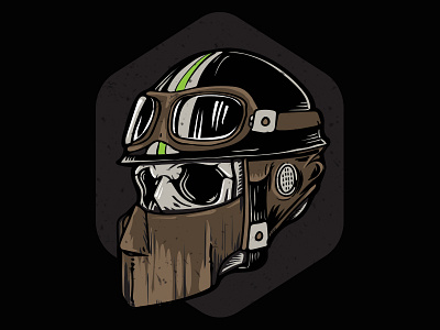 Moto Cafe cafe illustration illustrator motorcycle racer skull