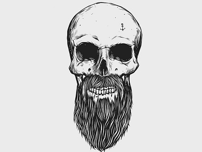 Dead Crew adobe draw beard illustration nautical sailor skull