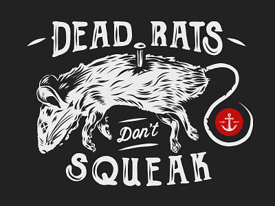 Dead rats don't squeak. adobe draw block print dead rat game of thrones illustration rat