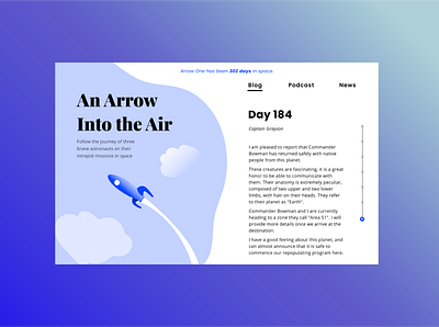 An Arrow Into the Air designslices space ui webdesign