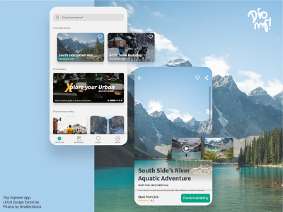 Trip Explorer UI/UX Design graphic design holday mobile mobile app design mobile design trip ui ui design uiux ux ux design uxui vacation