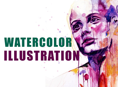 watercolor illustration color custom design digital art graphic design illustration logo water
