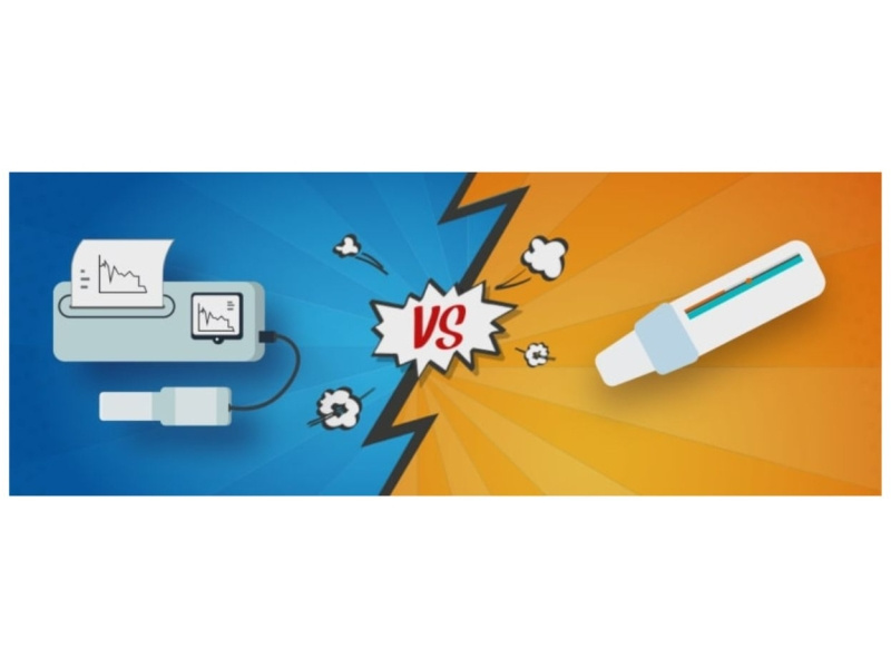 Dribbble peak flow meter vs spirometer .jpg by Safey Medical Devices