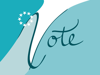 Cast Your Vote adobe illustrator applepencil calligraphy calligraphy and lettering artist design graphic design handletter handlettering illustrator ipad pro ipadpro typography vector vote vote2020 votes