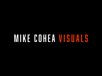 Mike Cohea Visuals Wordmark brand design brand identity branding branding and identity designer graphicdesign illustrator logo logodesign vector wordmark