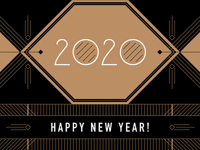 Roaring New Year 2020 2020trend artdeco design designer first shot firstshot graphicdesign happy new year happy new year 2020 happynewyear illustration lineart roaring20s typography vector
