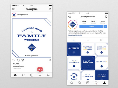 JWU Wildcat Experiences Social Graphics