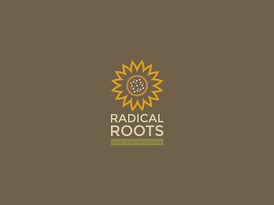 Radical Roots Vertical Logo brand concept branding branding and identity branding concept branding design concept design designer farm graphic design graphicdesign logo logodesign sunflower sunflowers typography vector