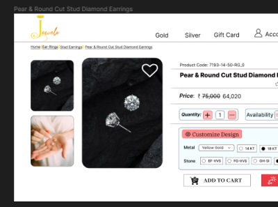 Jwellery Product Page jwellery product ui