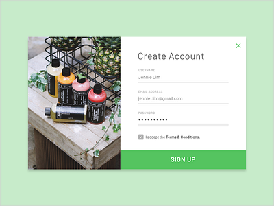 Daily UI: #001 — Sign Up 2d concept daily daily ui design form minimal sign up ui user interface ux web