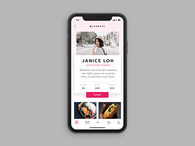 Daily UI: #006 — User Profile card concept daily daily ui design iphonex minimal mobile user ux
