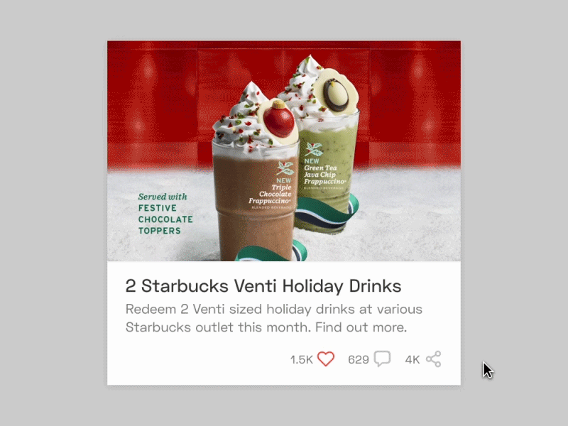 Daily UI: #010 — Share cards cards design daily daily ui drinks minimal share social user interface web