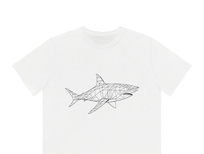 Shark LineArt Tee design graphic design illustration