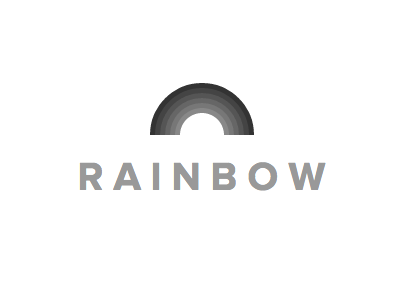 Rainbow Logo Sketch logo html5 hipster greyscale