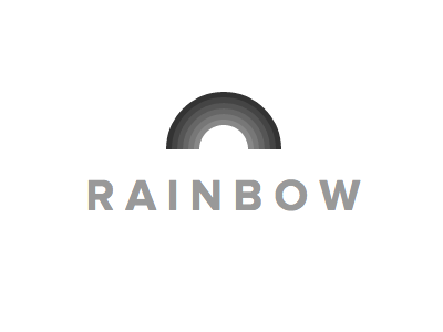 Rainbow Logo Sketch greyscale hipster html5 logo