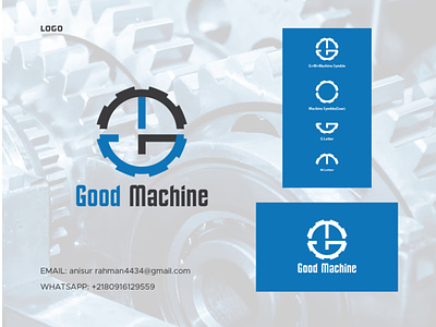 Machine Logo, Lettermark Logo Design.