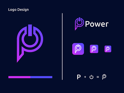 Power Logo, Letter P Logo Design.