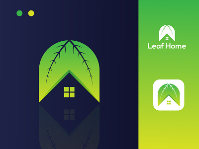 Leaf Home Logo, Real estate Logo Design.